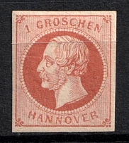 1859 1g Hannover, German States, Germany (Mi. 14, Sc. 19 b, CV $80)