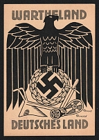 1941 'Wartheland German country', Propaganda Postcard, Third Reich Nazi Germany