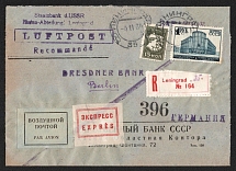 1934 (4 Nov) USSR Leningrad - Berlin, Expres Airmail Registered Comercial cover, flight Leningrad - Berlin (Muller 41, CV $450)