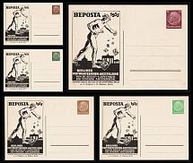 1935 'Postal Stamps Exhibition', Berlin, Postal Cards (Mint)