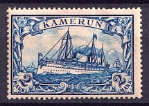 1900 2M Cameroon, German Colonies, Kaiser’s Yacht, Germany (Mi. 17)