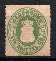1862 1/3g Oldenburg, German States, Germany (Mi. 15 A, Sc. 16, CV $330)