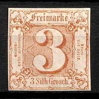 1862-64 3s Thurn und Taxis, German States, Germany (Mi. 31, Sc. 20, CV $30)