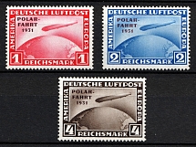 1931 Weimar Republic, Germany, Airmail (Mi. 456 - 458, Full Set, CV $5,200, MNH)