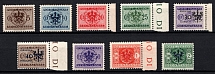 1944 Ljubljana, German Occupation, Germany, Official Stamps (Mi. 1 - 9, Full Set, CV $80, MNH)