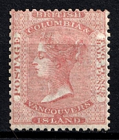 1860 2.5p British Columbia, Canada (SG 2, CV $550)