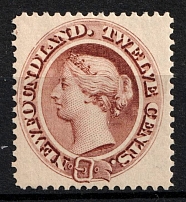 1865-70 12c Newfoundland, Canada (SG 33, CV $80)