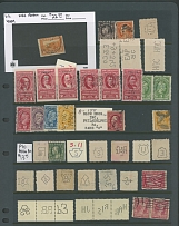 United States - Collections and Large Lots - VALUABLE PERFINS ACCUMULATION: 1913-80's, 4,200 stamps, loaded with early material, representing many different companies, such as food and drink, railroad, phone, lumber and more, …