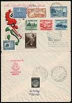 1939 (23 July) Third Reich, Germany, Graf Zeppelin, Propaganda, Commemorative Envelope of German-Italian Friendship, Cover from Frankfurt to Hamburg