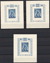 1942 Croatia, Souvenir Sheets (Mi. Bl. 3, Varieties)