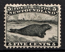 1868-73 5c Newfoundland, Canada (SG 37,  Canceled, CV $360)
