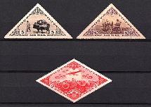 1936 Tannu Tuva, Russia (Zv. 103 - 104, 110, CV $140)