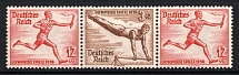 1936 Third Reich, Germany, Se-tenant, Zusammendrucke (Mi. W 110, CV $30)