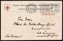 1914 (11 Oct) International Committee of the Red Cross, International Prisoners of War Agency, World War I Military Postcard from Geneva (Switzerland) to Longwy (France)