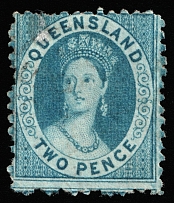 1880 2p Queensland, Australia (SG 118, Canceled, CV $90)