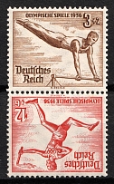 1936 Third Reich, Germany, Tete-beche, Zusammendrucke (Mi. SK 28, CV $50, MNH)