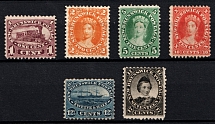 1851-60 New Brunswick, Canada (SG 9, 10, 15, 17 - 19, CV $410)