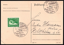 1938 Third Reich, Germany, Airmail, Postcard with Frankfurt (Mi. 670, Special Cancellation)