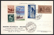 1946 Philatelic Exhibition in Milan, Italy, Stock of Cinderellas, Non-Postal Stamps, Labels, Advertising, Charity, Propaganda, Airmail, Postcard