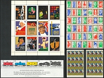 Canada, Austria, Great Britain, Stock of Cinderellas, Non-Postal Stamps, Labels, Advertising, Charity, Propaganda, Full Sheets (#123)