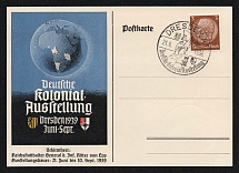 1939 'German Colonial Exhibition Dresden 1939', Propaganda Postcard, Third Reich Nazi Germany