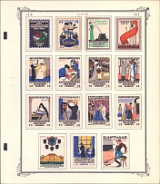 1914 Leipzig, Germany, Stock of Rare Cinderellas, Non-postal Stamps, Labels, Advertising, Charity, Propaganda
