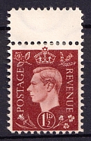 1.5d Anti-British Propaganda, King George VI, German Forgery (Mi. 5, Margin, CV $110)