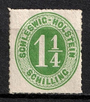 1865 1.25s Schleswig, German States, Germany (Mi. 20, Sc. 4, CV $80, MNH)