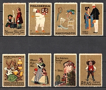 Munich, Hamburg, Germany, Stock of Rare Cinderellas, Non-postal Stamps, Labels, Advertising, Charity, Propaganda