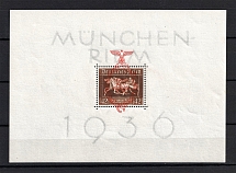 1937 Third Reich, Germany (Souvenir Sheet Mi. 10, CV $250, MNH)