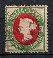 1875 6p Heligoland, German States, Germany (Mi. 16 a, Canceled, CV $50)