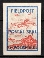 1st Corps of the Polish Army, Poland, Military, Field Post Feldpost, Postal Seal