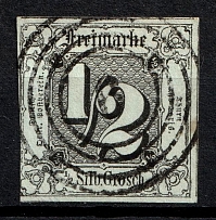 1852 1/2sgr Thurn und Taxis, German States, Germany (Mi. 3 a, Canceled, CV $30)