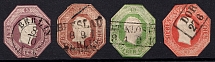 1858 Prussia, Germany, Cover Cuts (Canceled)