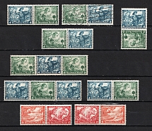 1933 Third Reich, Germany, Pairs (Tete-beche, Se-tenant, CV $410)