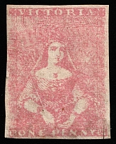 1854-57 1p Victoria, Australia (SG 28, CV $75)