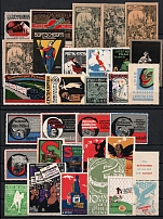 Germany, Europe & Overseas, Stock of Cinderellas, Non-Postal Stamps, Labels, Advertising, Charity, Propaganda (#164B)