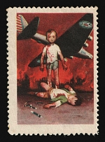 1943-44 Third Reich, Germany, German Occupation of Italy, Military Stamp, Italian Social Republic Propaganda