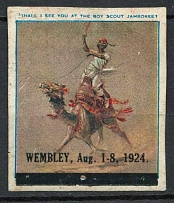 1924 Wembley, London, Great Britain, Scouts, Scouting, Scout Movement, Cinderellas, Non-Postal Stamps