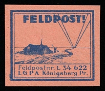 1937-45 Konigsberg, Air Force Post Office LGPA, Red Cross, Military Mail Field Post Feldpost, Germany (Mi. 13 e, MNH)