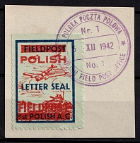 1942 (5 Dec) Poland, Military, Polish Field Post Office, Feldpost, Letter Seal (Canceled)
