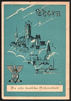 1939 'Thorn - the old German religious town', Propaganda Postcard, Third Reich Nazi Germany