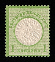 1872 1kr German Empire, Large Breast Plate, Germany (Mi. 23 a, CV $70)