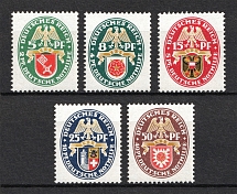 1929 Weimar Republic, Germany (Mi. 430-434, Full Set, CV $310, MNH)