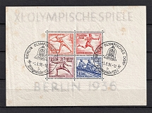 1936 Third Reich, Germany (Block, Sheet №6, CV $85, Special Cancellation BERLIN)