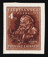 1944 '4' Ljubljana, German Occupation, Germany (Mi. III B, Unissued Stamp, CV $70, MNH)