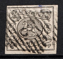 1856 1/3ggr Braunschweig, German States, Germany (Mi. 5, Canceled, CV $600)