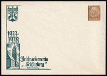 1938 'Berlin-Schoeneberg Stamp Club' RARE Cover, Propaganda Postcard, Third Reich Nazi Germany