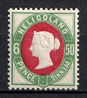 1875 50pf Heligoland, German States, Germany (Mi. 16 b, Signed, CV $50, MNH)