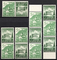 1940 Third Reich, Germany, Tete-beche, Se-tenants, Zusammendrucke (Mi. K 38, S 258 - S 261, Signed, CV $30)
